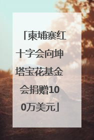 柬埔寨红十字会向坤塔宝花基金会捐赠100万美元