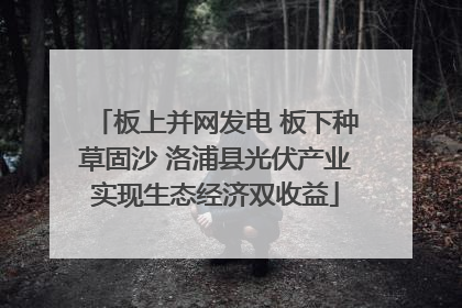 板上并网发电 板下种草固沙 洛浦县光伏产业实现生态经济双收益