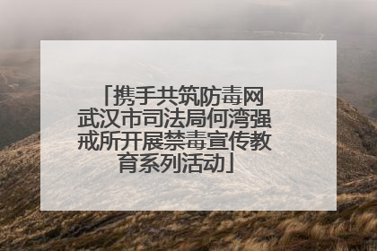 携手共筑防毒网 武汉市司法局何湾强戒所开展禁毒宣传教育系列活动