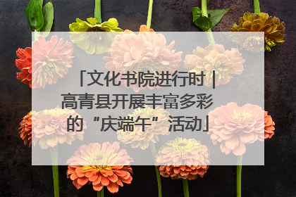 文化书院进行时｜高青县开展丰富多彩的“庆端午”活动
