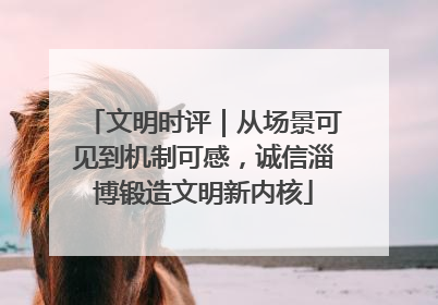 文明时评｜从场景可见到机制可感，诚信淄博锻造文明新内核
