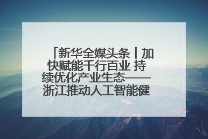 新华全媒头条丨加快赋能千行百业 持续优化产业生态——浙江推动人工智能健康有序发展观察