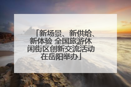 新场景、新供给、新体验 全国旅游休闲街区创新交流活动在岳阳举办