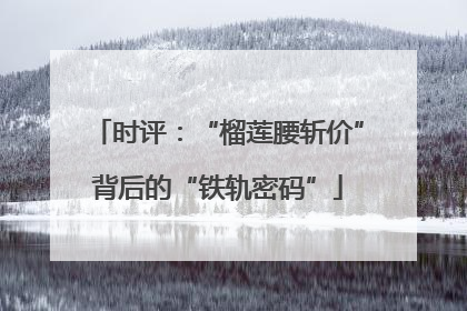 时评：“榴莲腰斩价”背后的“铁轨密码”