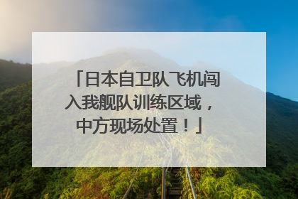 日本自卫队飞机闯入我舰队训练区域，中方现场处置！