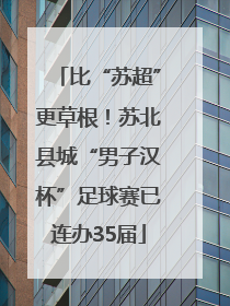 比“苏超”更草根！苏北县城“男子汉杯”足球赛已连办35届