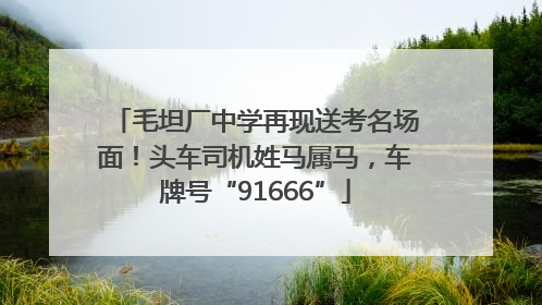 毛坦厂中学再现送考名场面！头车司机姓马属马，车牌号“91666”