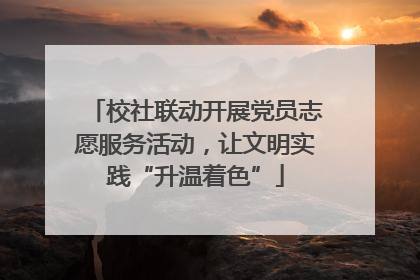 校社联动开展党员志愿服务活动，让文明实践“升温着色”