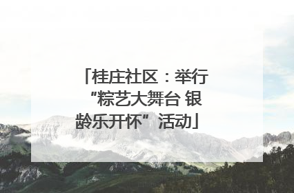 桂庄社区：举行“粽艺大舞台 银龄乐开怀”活动