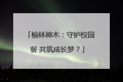 榆林神木：守护校园餐 共筑成长梦？