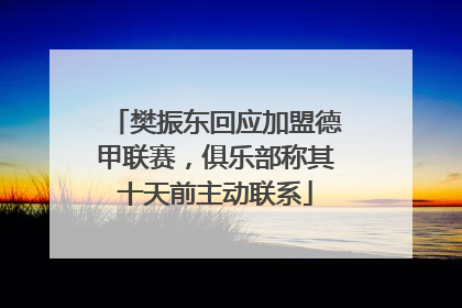 樊振东回应加盟德甲联赛，俱乐部称其十天前主动联系