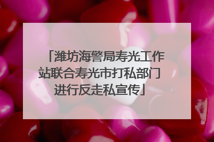 潍坊海警局寿光工作站联合寿光市打私部门进行反走私宣传