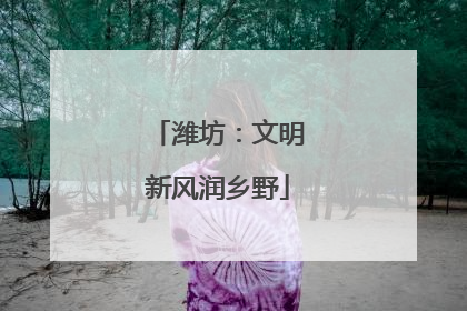 潍坊：文明新风润乡野