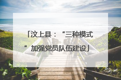 汶上县：“三种模式”加强党员队伍建设