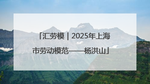 汇劳模｜2025年上海市劳动模范——杨洪山