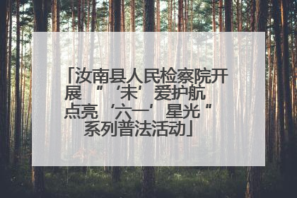 汝南县人民检察院开展 “‘未’爱护航 点亮‘六一’星光 ”系列普法活动