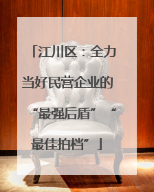 江川区：全力当好民营企业的“最强后盾”“最佳拍档”