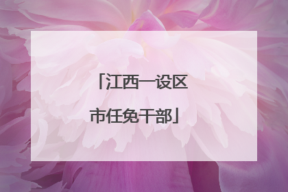 江西一设区市任免干部