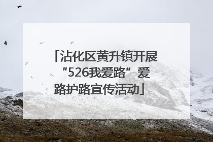 沾化区黄升镇开展“526我爱路”爱路护路宣传活动