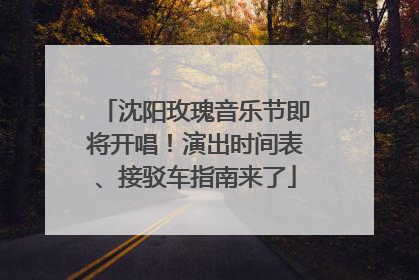沈阳玫瑰音乐节即将开唱！演出时间表、接驳车指南来了
