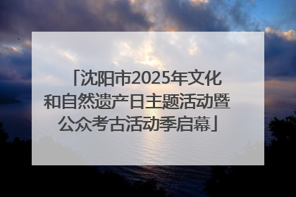 沈阳市2025年文化和自然遗产日主题活动暨公众考古活动季启幕
