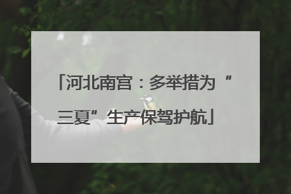 河北南宫：多举措为“三夏”生产保驾护航