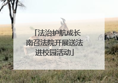 法治护航成长 南召法院开展送法进校园活动
