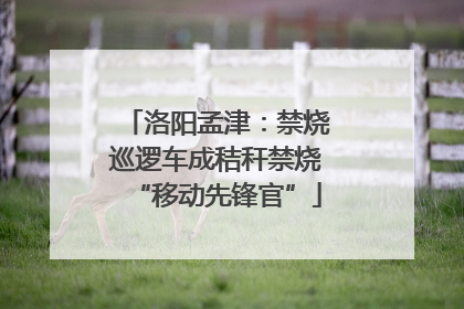 洛阳孟津：禁烧巡逻车成秸秆禁烧“移动先锋官”