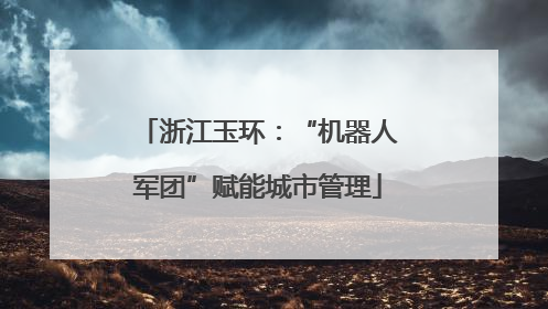浙江玉环：“机器人军团”赋能城市管理