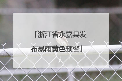 浙江省永嘉县发布暴雨黄色预警