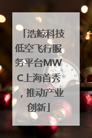 浩鲸科技低空飞行服务平台MWC上海首秀，推动产业创新