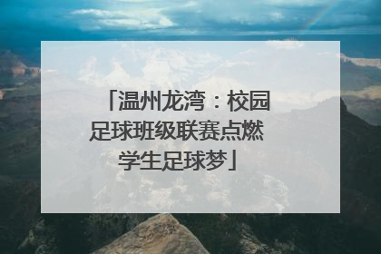 温州龙湾：校园足球班级联赛点燃学生足球梦