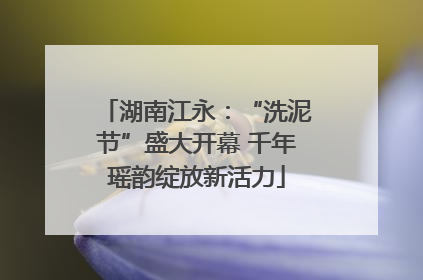 湖南江永：“洗泥节”盛大开幕 千年瑶韵绽放新活力