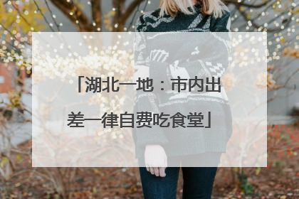 湖北一地：市内出差一律自费吃食堂