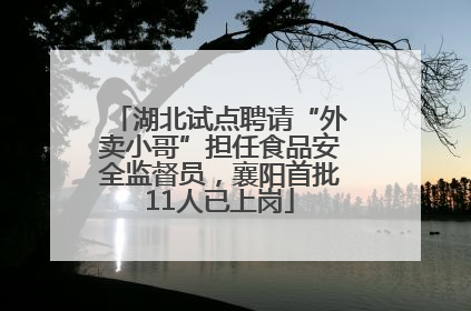 湖北试点聘请“外卖小哥”担任食品安全监督员，襄阳首批11人已上岗