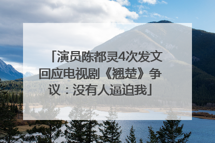 演员陈都灵4次发文回应电视剧《翘楚》争议：没有人逼迫我