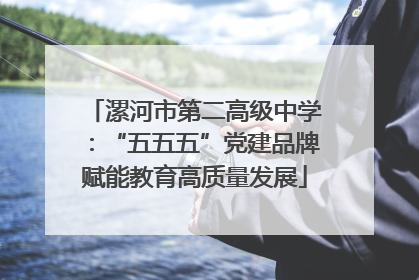 漯河市第二高级中学：“五五五”党建品牌赋能教育高质量发展