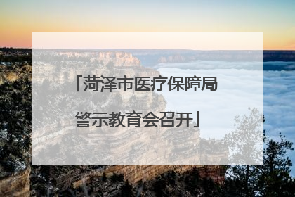 菏泽市医疗保障局警示教育会召开