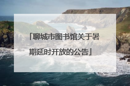 聊城市图书馆关于暑期延时开放的公告