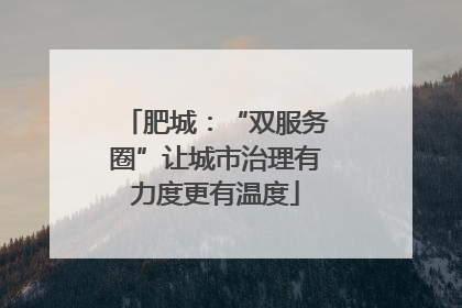 肥城：“双服务圈”让城市治理有力度更有温度