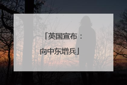 英国宣布：向中东增兵