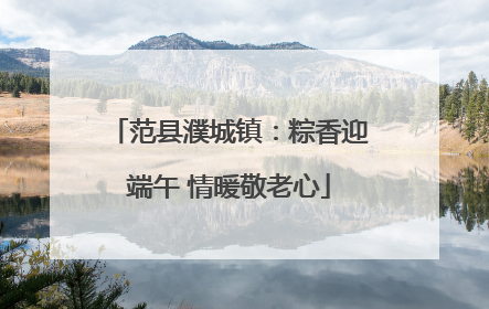 范县濮城镇：粽香迎端午 情暖敬老心