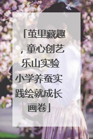 茧里藏趣，童心创艺 乐山实验小学养蚕实践绘就成长画卷