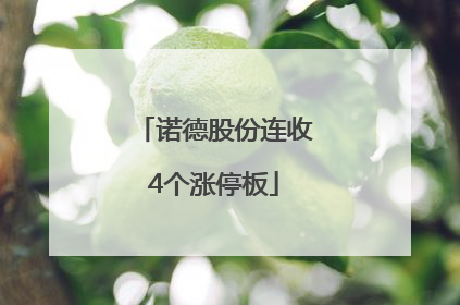 诺德股份连收4个涨停板