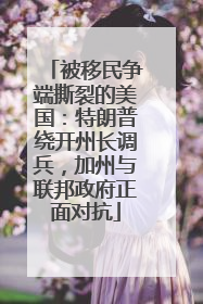 被移民争端撕裂的美国：特朗普绕开州长调兵，加州与联邦政府正面对抗