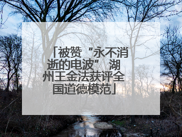 被赞“永不消逝的电波” 湖州王金法获评全国道德模范