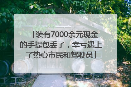 装有7000余元现金的手提包丢了，幸亏遇上了热心市民和驾驶员