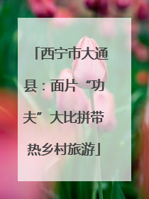 西宁市大通县：面片“功夫”大比拼带热乡村旅游