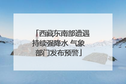 西藏东南部遭遇持续强降水 气象部门发布预警