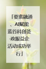 要素融通、AI赋能蓝谷科创荟·政服益企活动成功举行